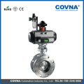 New design single acting flange ss304 pneumatic control butterfly valve with great price